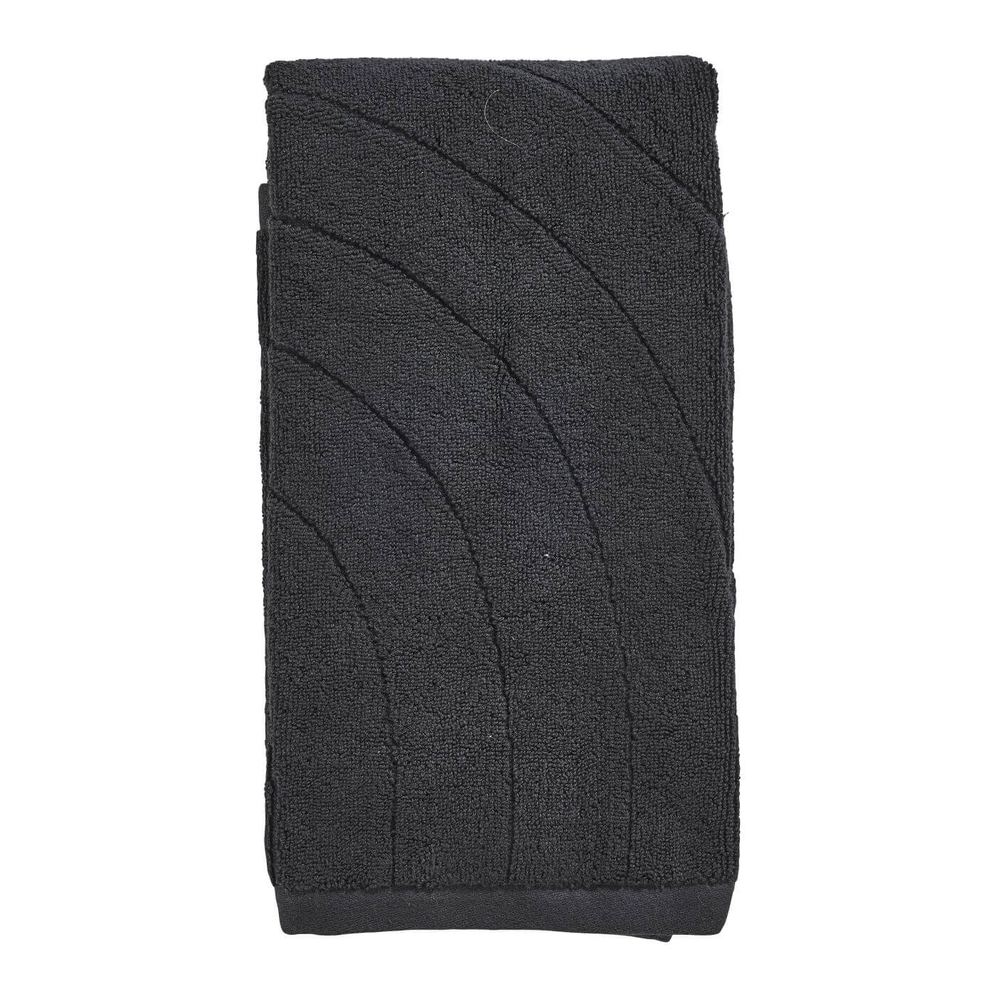 Zone Denmark Time serviette 100x50 cm coton noir 33615