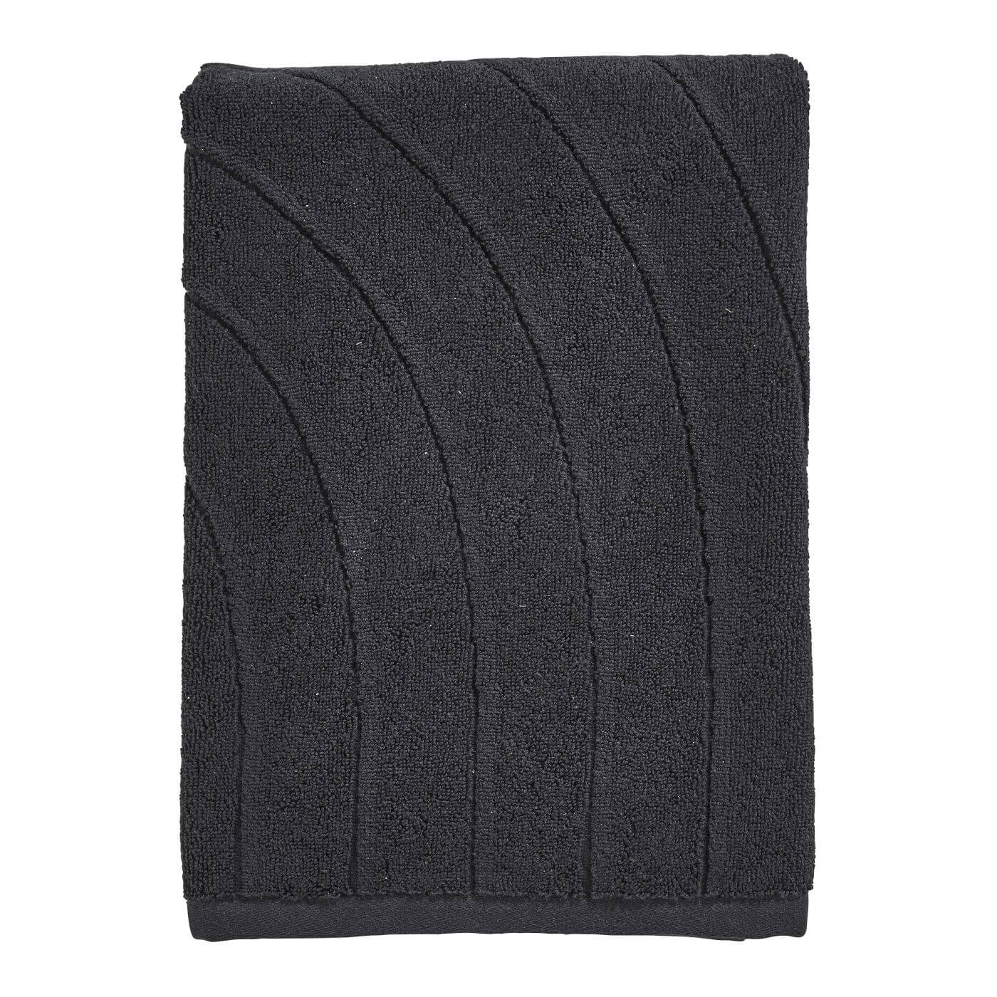 Zone Denmark Time serviette 70x140 cm coton noir 33616