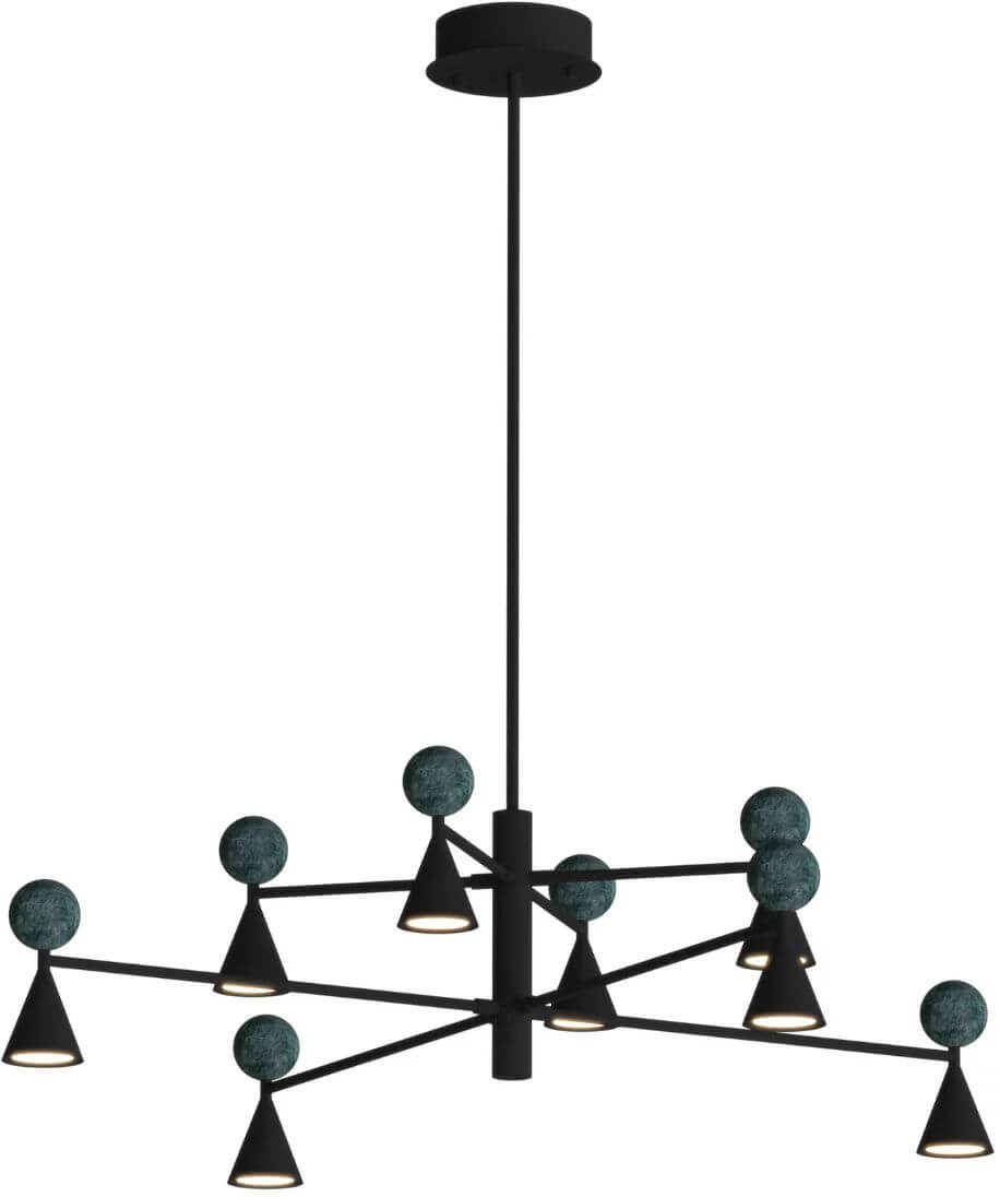 MaxLight Bingo lampe suspendue x54 W noir P0684