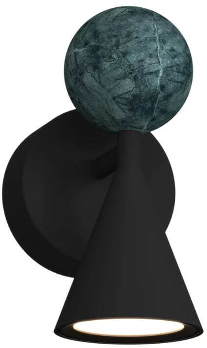MaxLight Bingo applique murale 1x8 W noir W0444