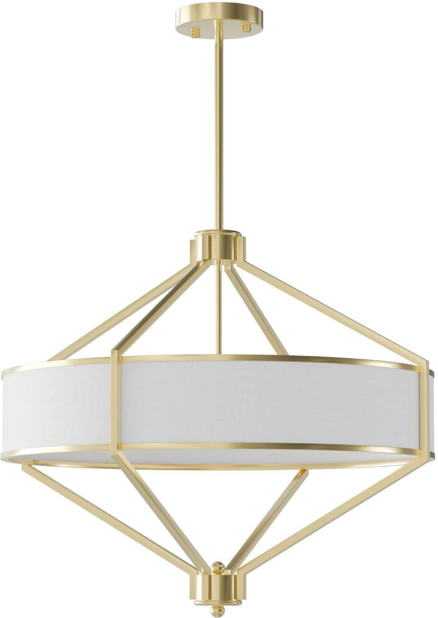 Open Design Zundo Old Gold 60 lampe suspendue 4x15 W blanc-doré OR85839