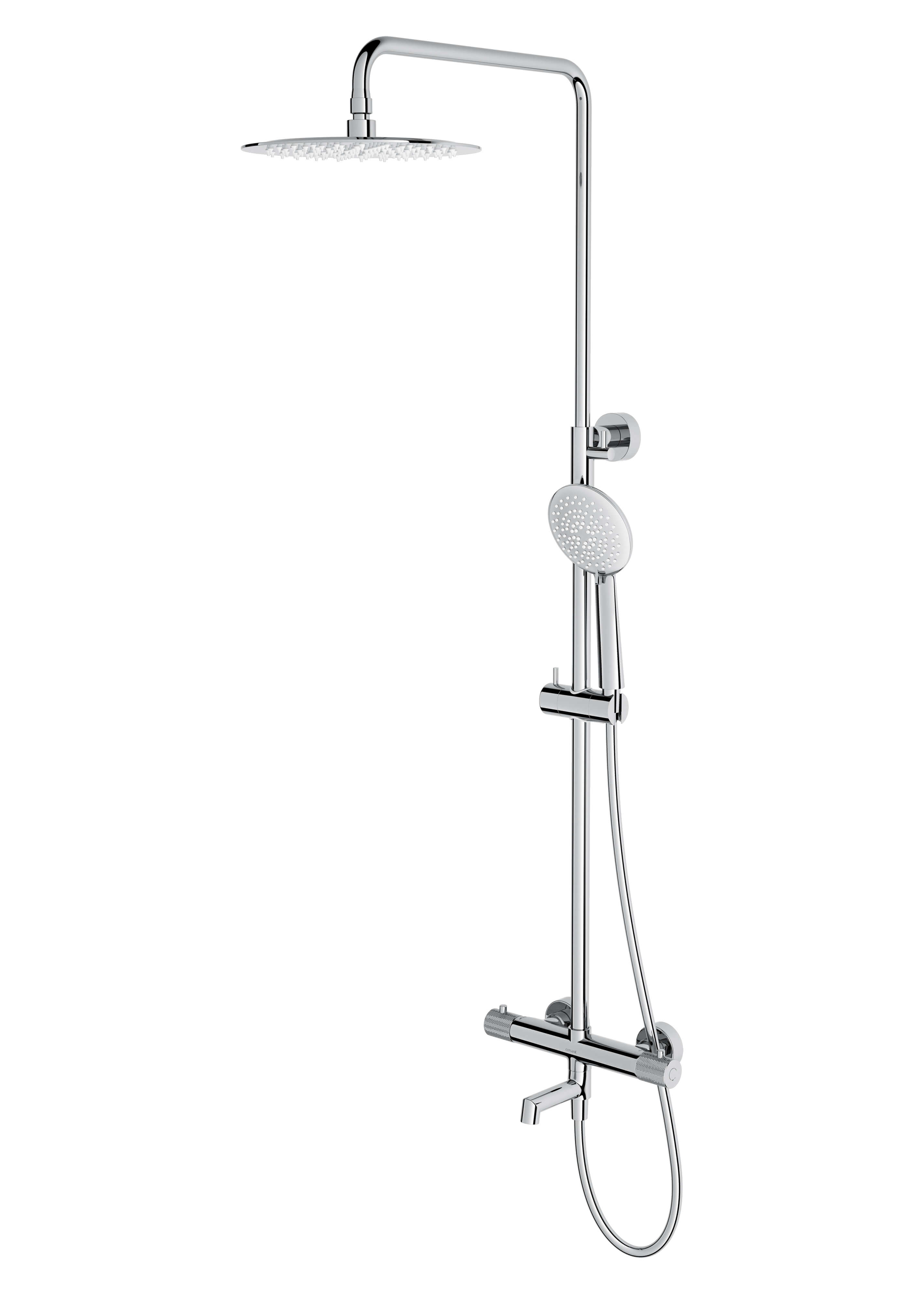 Cersanit Zen kit baignoire-douche mural avec thermostat oui chrome S951-785