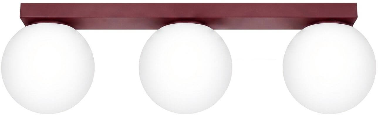 Sollux Lighting Yoli plafonnier 3x8 W bordeaux SL.2252