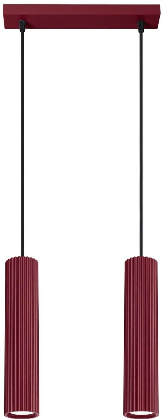 Sollux Lighting Karbon lampe suspendue 2x10 W bordeaux SL.2301