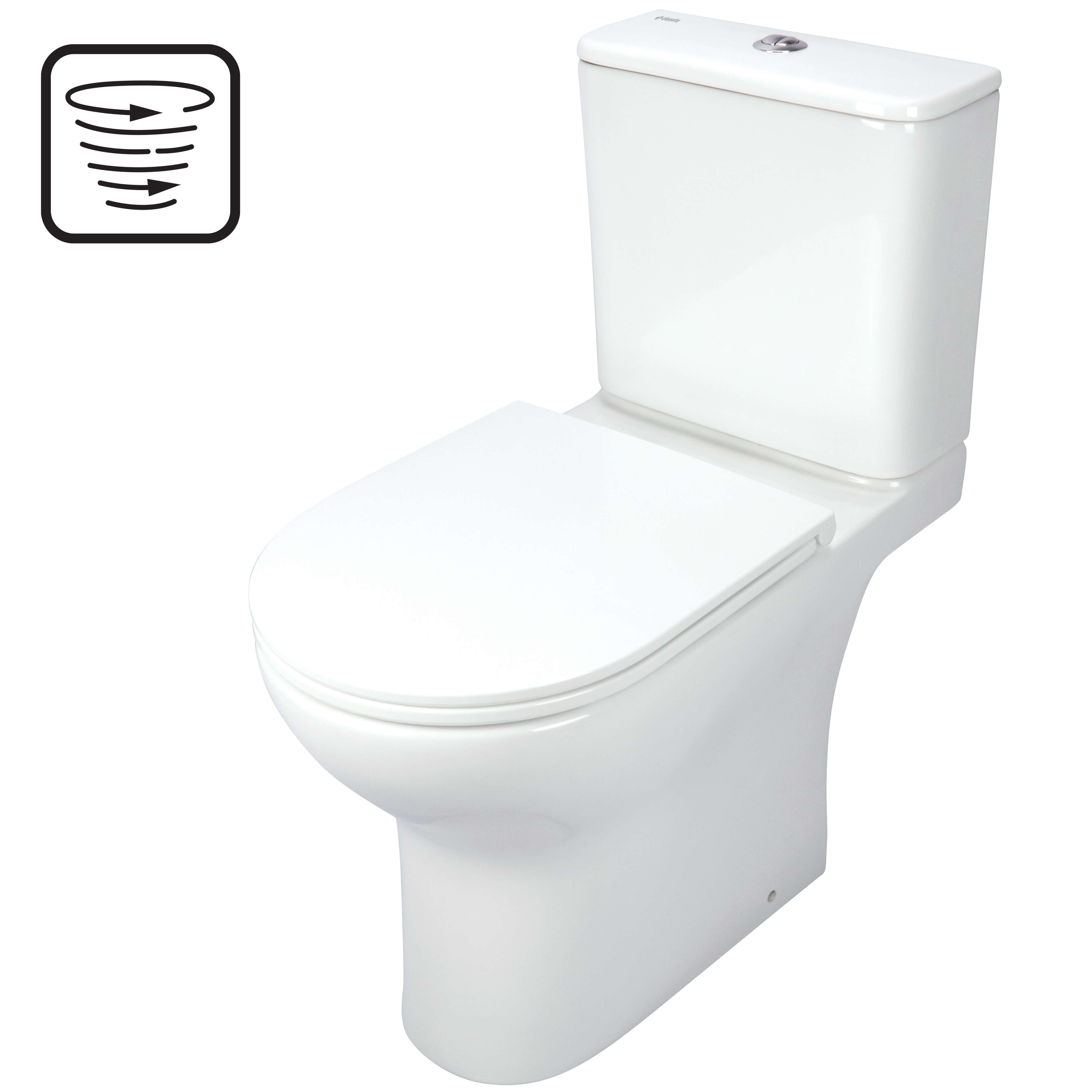 Deante Jasmin wc compact + abattant à descente progressive blanc CDJD6RPP