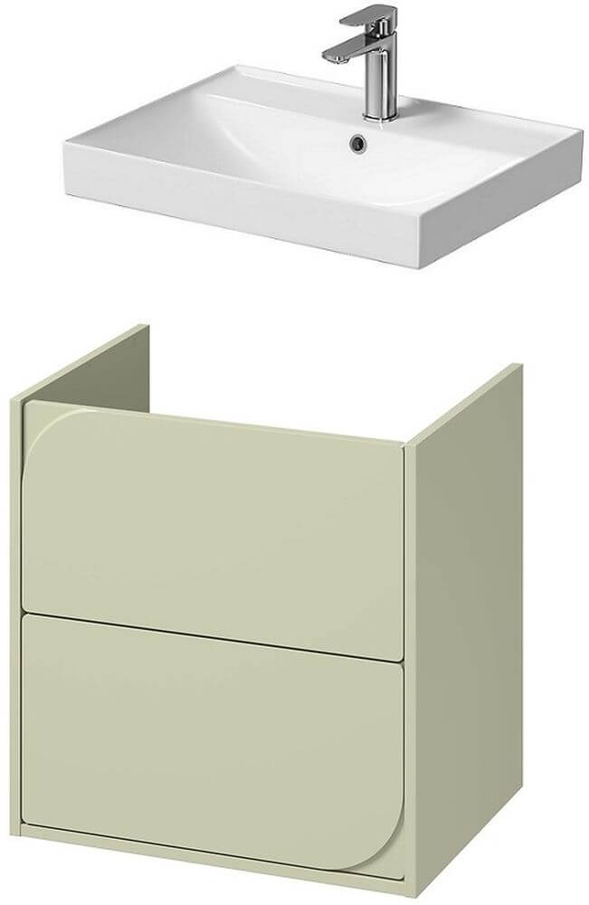 Set armoire Cersanit Crea II S1058-030, lavabo Cersanit Larga K120-009