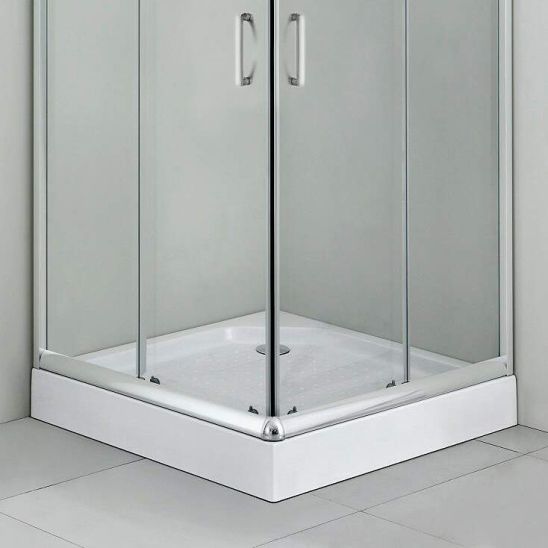 Set cabine de douche Deante Funkia KYC_041K, receveur de douche carré Deante Corner KTC_041B, NHC_025C