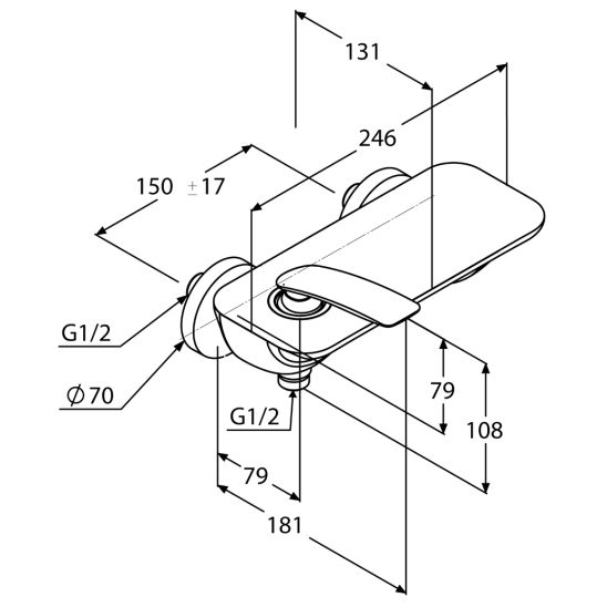 Set mitigeur de douche Kludi Balance 527100575, mitigeur de lavabo Kludi Balance 520230575