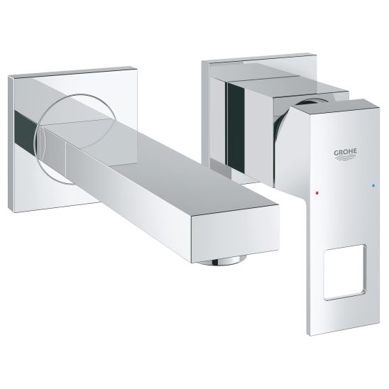 Set mitigeur de lavabo Grohe Eurocube 19895000, élément encastré Grohe 23200002