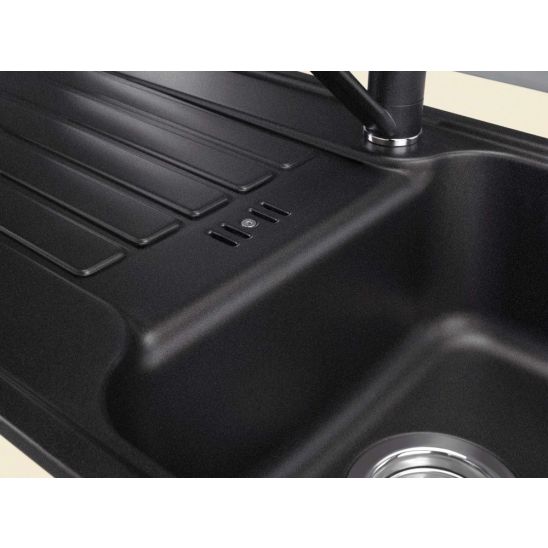 Set évier en granit Blanco Favos 45 S 516617, mitigeur de cuisine Hagser Emma HGR30000035