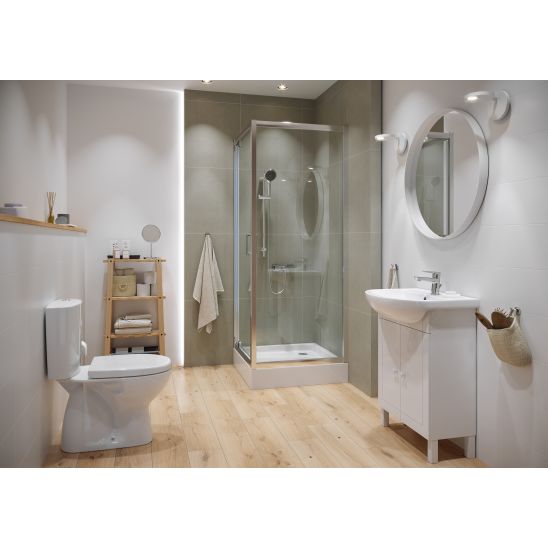Set porte de douche Cersanit Crea S159-006, paroi de douche Cersanit Crea S159-010, S204-012