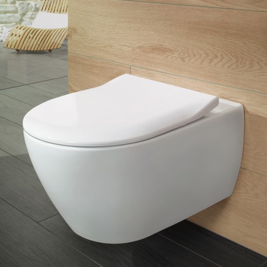 Set ensemble Combi-Pack avec abattant Villeroy & Boch Subway 2.0 5614R2R1, châssis encastré Villeroy & Boch ViConnect 92242700, 92249068