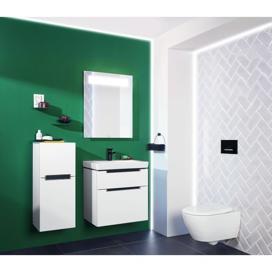 Set ensemble Combi-Pack avec abattant Villeroy & Boch Subway 2.0 5614R201, châssis encastré Villeroy & Boch ViConnect 92242700, 922490AN