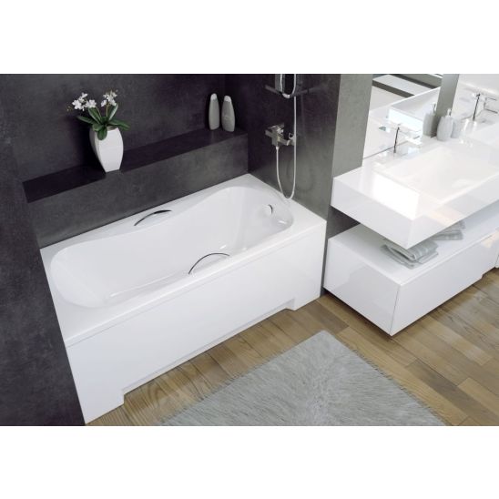 Set baignoire rectangulaire Besco Aria #WAA-160-PA, habillage de baignoire Besco #OAP-160-UNI