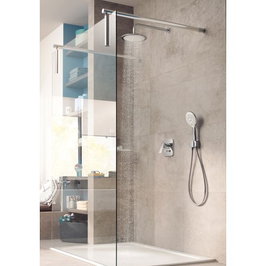 Set mitigeur bain-douche Kludi Bozz 386590576, douche à effet de pluie Kludi A-QA 6432505-00, 88011, 6651405-00, 3912005-00, 610710500, 6054705-00