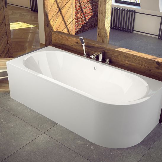 Set baignoire d’angle Besco Avita #WAV-150-NL, habillage de baignoire Besco Avita OAV-150-NSC