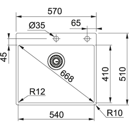 Franke Box BXX 210-54 TL zlewozmywak 57x51 cm stalowy z baterią kuchenną Pescara L Slide-In chrom (1270369295, 1150538940)