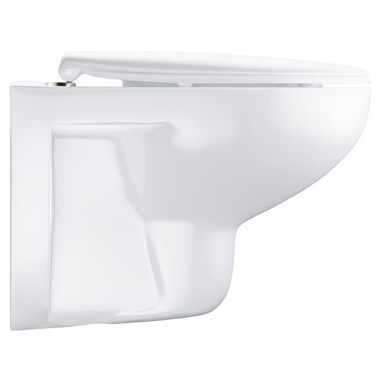 Set châssis encastré avec bouton de chasse d'eau Grohe Rapid SL 39448000, cuvette WC avec abattant à descente lente Grohe Bau Ceramic 39351000