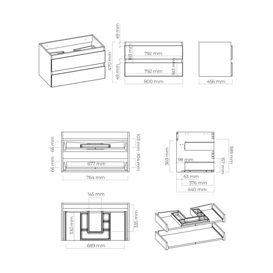 Set armoire Oltens Vernal 60003000, armoire Oltens Vernal 60018000, 63007060