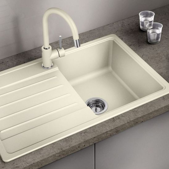 Set évier en granit Blanco Legra 45 S 522201, mitigeur de cuisine Blanco Mida 517742