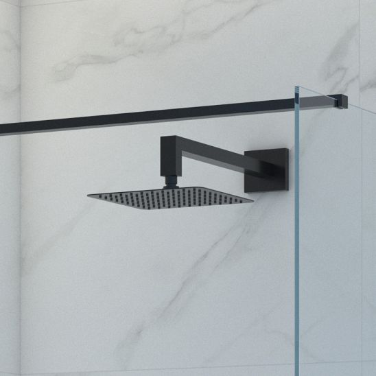 Set douche à effet de pluie Oltens Atran 37005300, bras mural Oltens Lagan 39401300