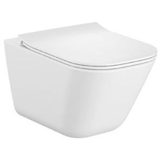 Set cuvette WC avec abattant à descente lente Roca Gap Square A34H472000, châssis encastré Roca Duplo One A890070020, A890195000, A890063000