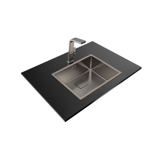 Set évier en acier inoxydable avec siphon Teka Flexlinea 115000024, mitigeur de cuisine Teka ICC 116030005