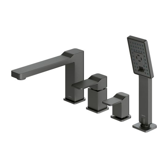 Set mitigeur bain-douche Omnires Slide SL7732GR, mitigeur de lavabo Omnires Slide SL7715GR