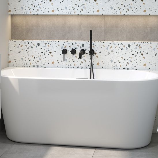 Set baignoire murale Oltens Delva 12018000, couvercle en liège Oltens 09002800