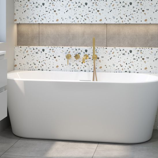 Set baignoire murale Oltens Delva 12019000, couvercle en liège Oltens 09002300