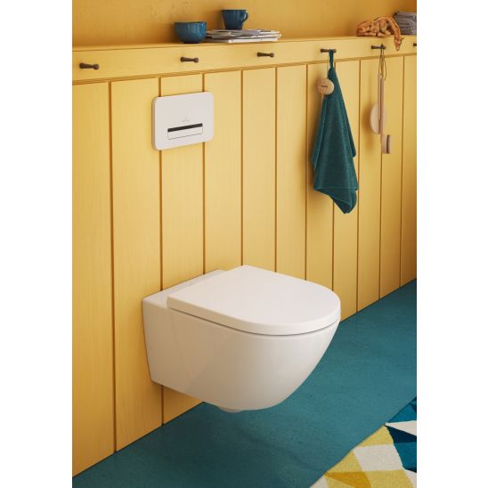 Set ensemble cuvette + abattant Villeroy & Boch Subway 3.0 4670TSR1, châssis encastré Villeroy & Boch ViConnect 92242700, 92249061
