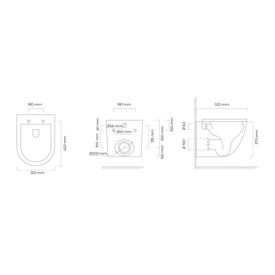 Set cuvette de WC Oltens Hamnes 42513300, châssis encastré Oltens Triberg 50001000, 45100300, 57102300, 49301000