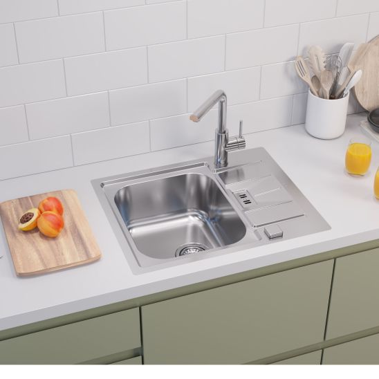 Set évier en granit Alveus Cadit 1132028, mitigeur de cuisine Alveus Siros 1129047