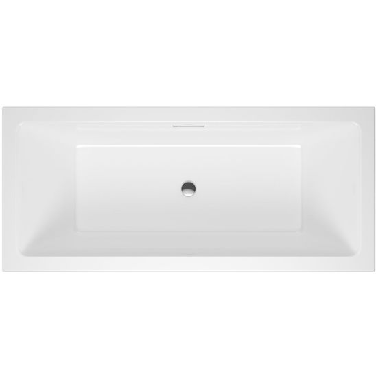 Set baignoire rectangulaire Excellent Heaven Slim WAEX.HEV16WHS, siphon de baignoire Excellent Flow ARIN.FLOW.GL