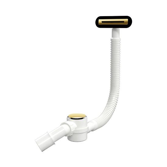 Set baignoire rectangulaire Excellent Heaven Slim WAEX.HEV17WHS, siphon de baignoire Excellent Flow ARIN.FLOW.GL