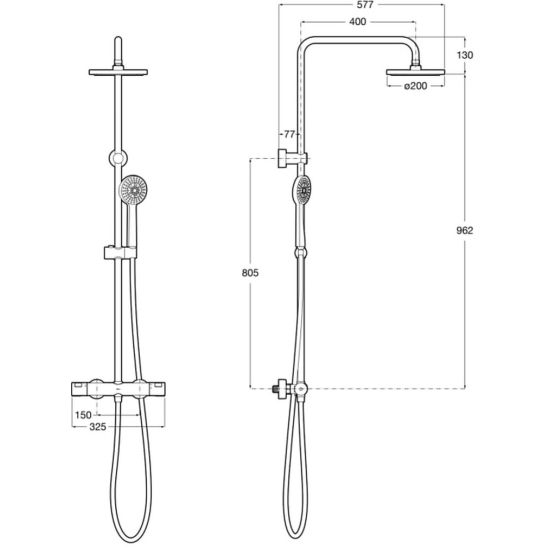 Set ensemble de douche Roca Victoria A5A9F18C00, cabine de douche Roca Capital AM4308012M, A276258000