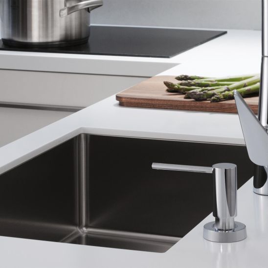 Set mitigeur de cuisine Hansgrohe Talis M54 72801670, évier en acier inoxydable Hansgrohe S 71 43428800, 43921800