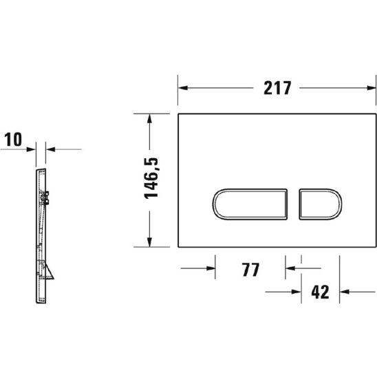 Set cuvette de WC Duravit ME by Starck 2530092000, châssis encastré Duravit DuraSystem WD1011000000, 0020190000, WD5001031000