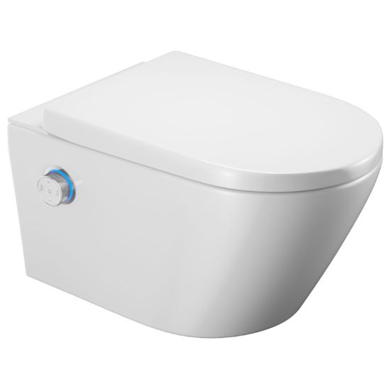 Set toilette lavante Excellent Dakota CEEX.4124.593.S2.WH, bouton de commande Excellent Dakota CEEX.4022.D2.CR