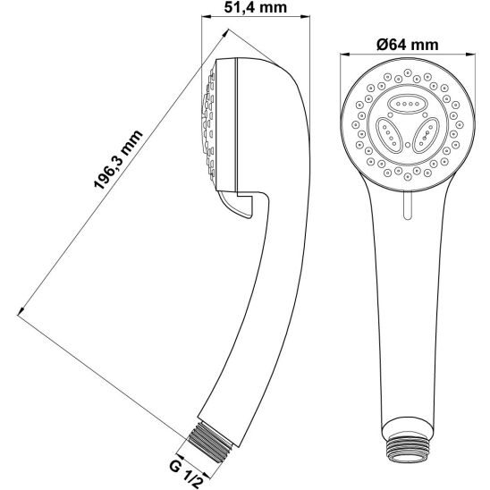 Set mitigeur bain-douche Hagser Lisa HGR10000034, tuyau de douche Hagser Ute HGR15000037, HGR60000037, HGR90000037