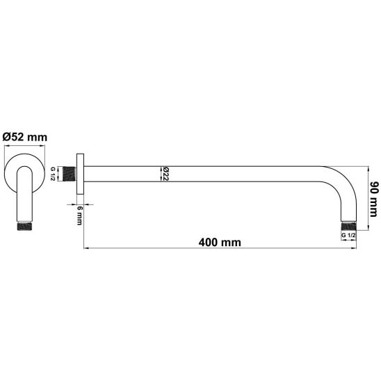 Set douche à effet de pluie Hagser Ella HGR28000037, bras mural Hagser Karin HGR29000037