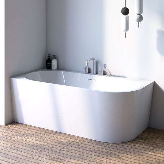 Set baignoire d’angle Oltens Hulda 11003000, couvercle en liège Oltens 09002300