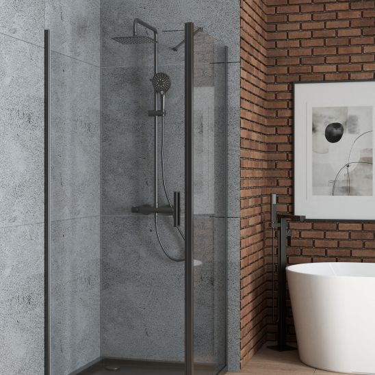 Set porte de douche Oltens Rinnan 21208300, paroi de douche Oltens Hallan 22101300