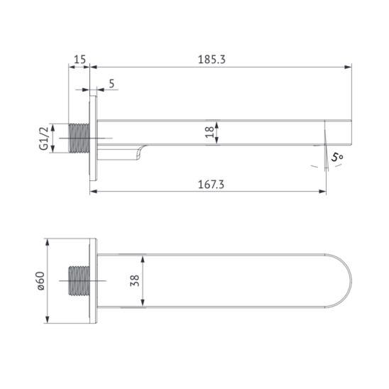 Set mitigeur bain-douche Cersanit Inverto S951-313, ensemble de douche Cersanit Inverto S951-708, S951-556