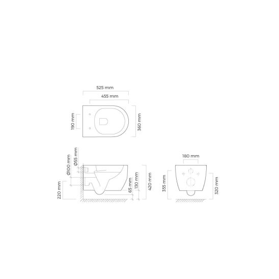 Set cuvette de WC Ksuro 01 22000000, abattant de WC Ksuro 01 25000000