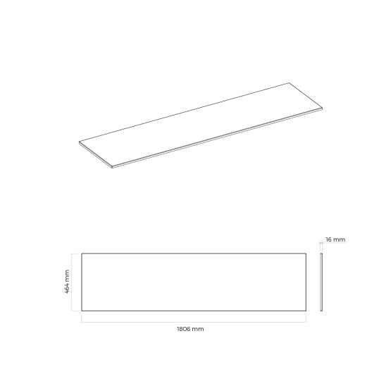 Set armoire Oltens Vernal 60013300, plan de travail suspendu Oltens Vernal 63009000