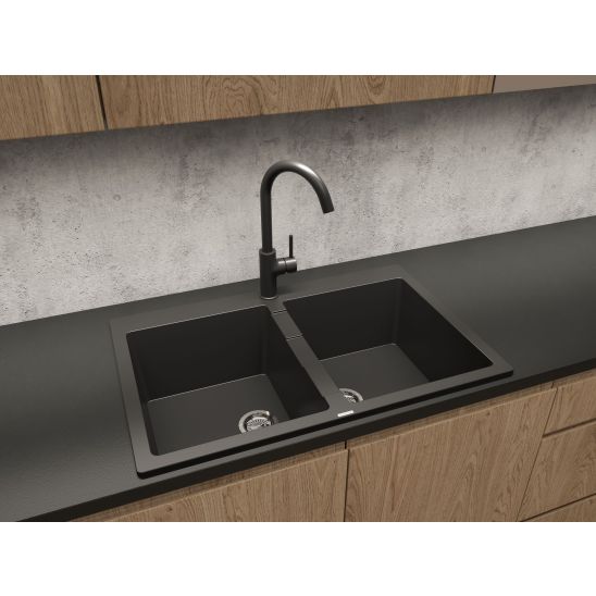 Set évier Tectonite Franke Orion 114.0286.441, mitigeur de cuisine Oltens Skafta 35206300