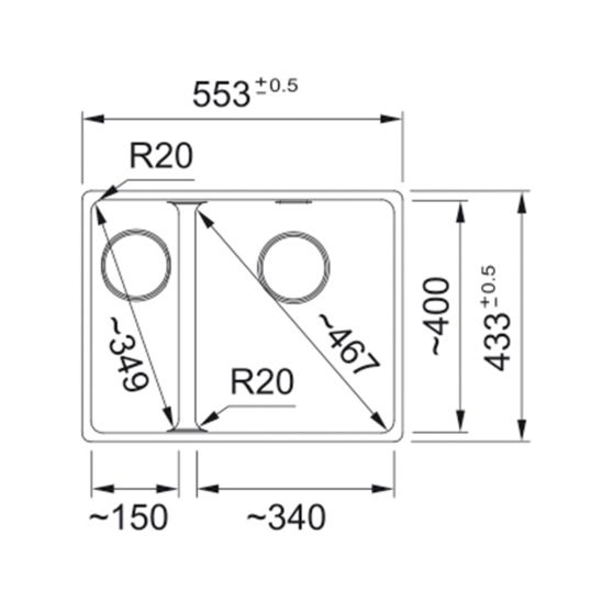 Set évier en granit Franke Maris 125.0687.269, mitigeur de cuisine Franke Pescara L Slide-In 115.0538.940