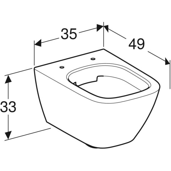 Set cuvette de WC Geberit Smyle 500.379.01.1, châssis encastré Geberit Duofix 111.170.00.2, 500.240.01.1