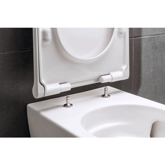 Set cuvette WC avec abattant à descente lente Geberit Acanto 502.774.00.8, châssis encastré Geberit Duofix 111.320.00.6, 111.815.00.1, 156.050.00.1